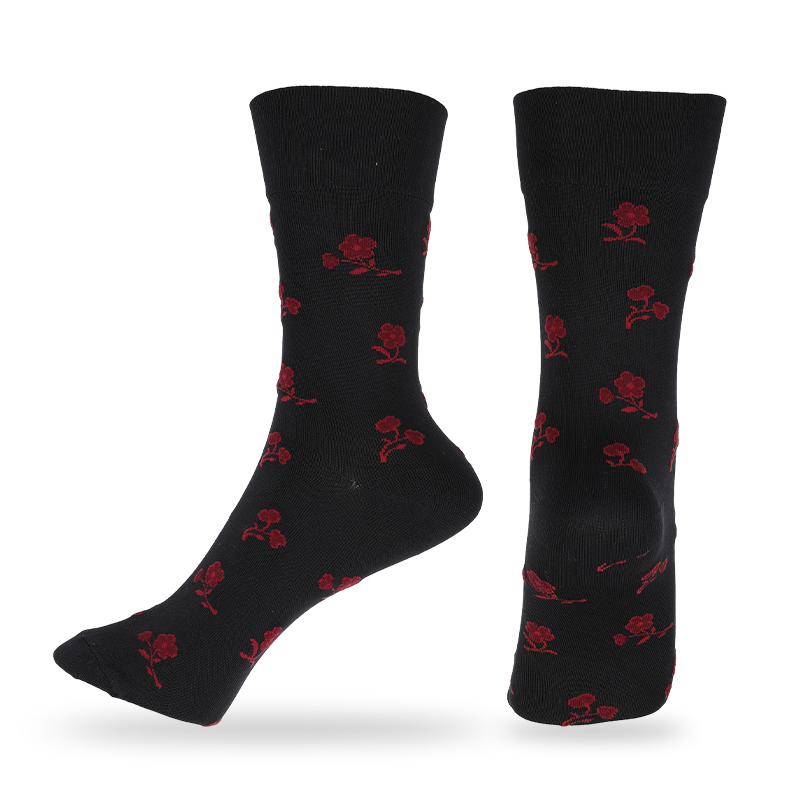 Groothandel of op maat gemaakte microfiber nylon damessokken met bloemen