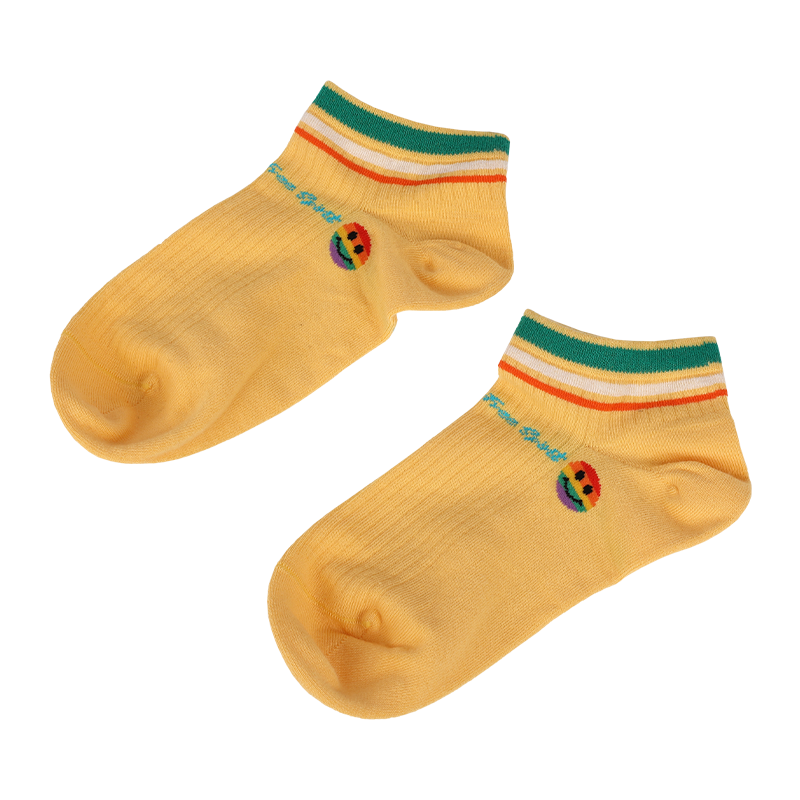 Groothandel of op maat gemaakte sneakersokken met smiley-emoji-gezicht voor dames