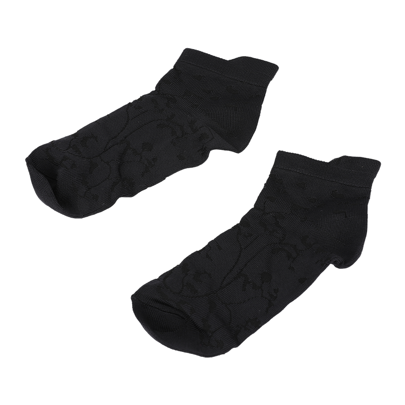 dames superzacht microfiber nylon bloemenpatroon laag uitgesneden sneaker enkelsokken