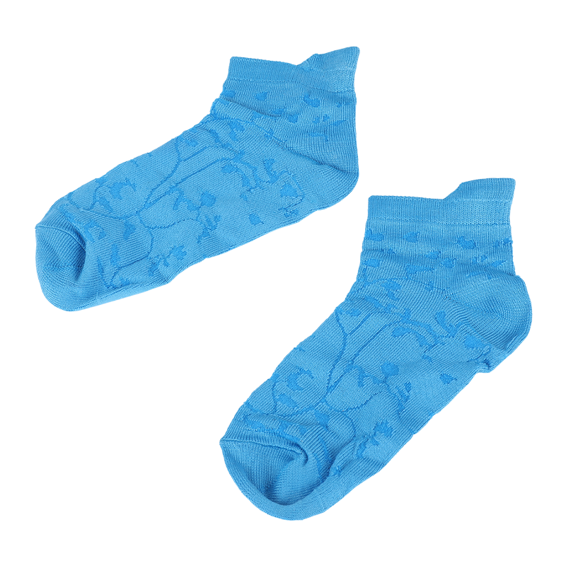 dames superzacht microfiber nylon bloemenpatroon laag uitgesneden sneaker enkelsokken