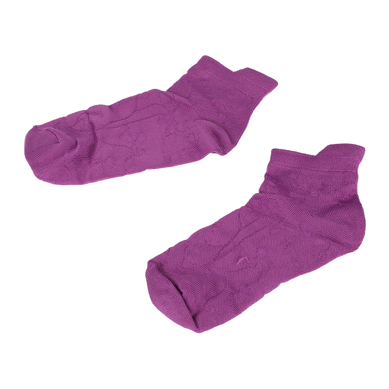 dames superzacht microfiber nylon bloemenpatroon laag uitgesneden sneaker enkelsokken