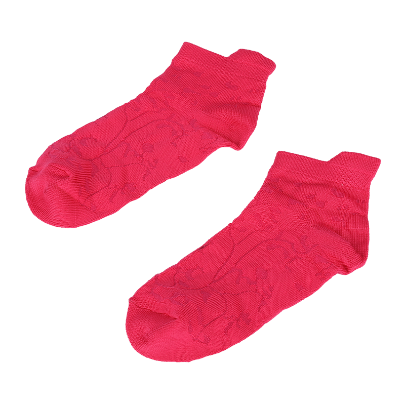 dames superzacht microfiber nylon bloemenpatroon laag uitgesneden sneaker enkelsokken