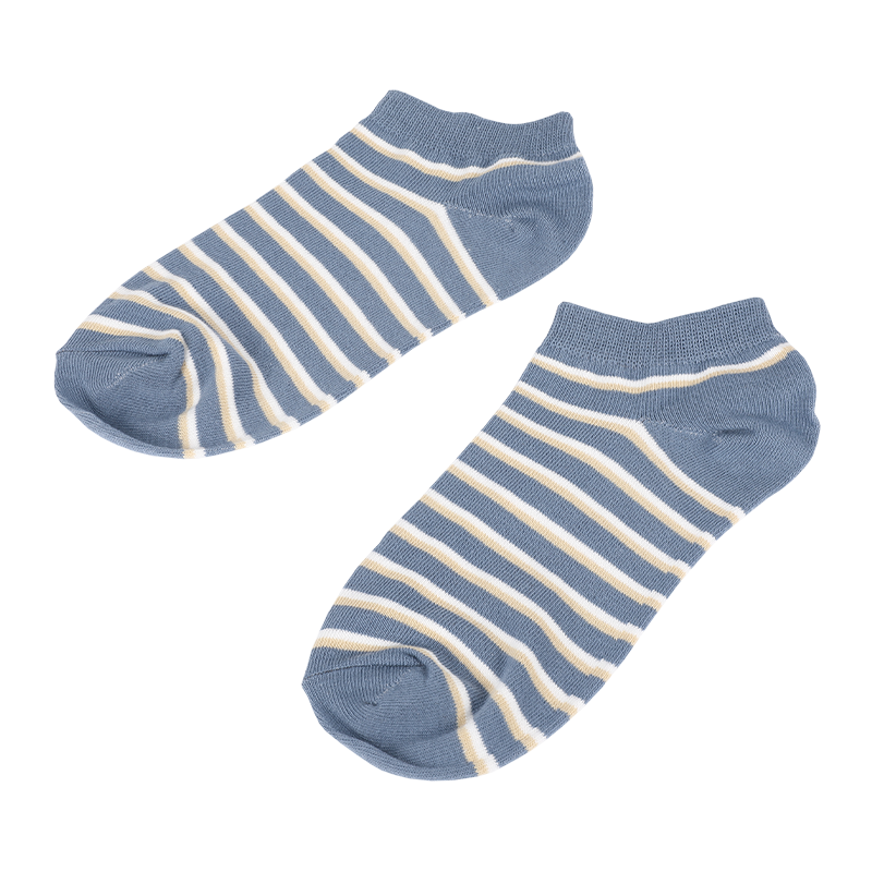 Mannen klassieke gestreepte geruite enkel gladde teen sneaker sokken voering sportsokken gemaakt van milieuvriendelijk, vers, 100% afbreekbaar garen van de natuur