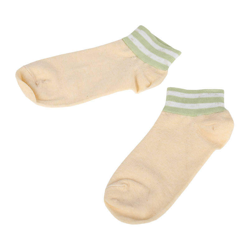 Gratis ontwerp custom logo heren klassieke enkel lage prijs sokken met gestreepte rand, kousen