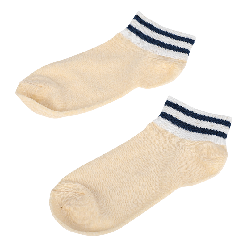 Gratis ontwerp custom logo heren klassieke enkel lage prijs sokken met gestreepte rand, kousen