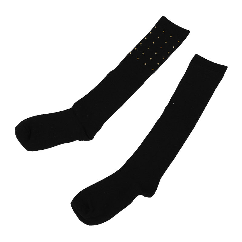 Pas de esthetiek van uw kledingcollectie aan terwijl u de AOV van uw klanten verhoogt, hoogwaardige glitter kniekous voor dames met blingbling diamant-ingebedde details