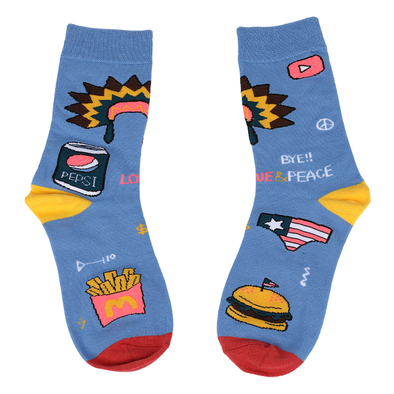 Passen bij de esthetiek van je kledingcollectie unisex anime cartoon casual dry-fit crew sokken, gemaakt van hoogwaardig katoen, dus sokken zijn zacht, comfortabel, duurzaam, ademend en warm.