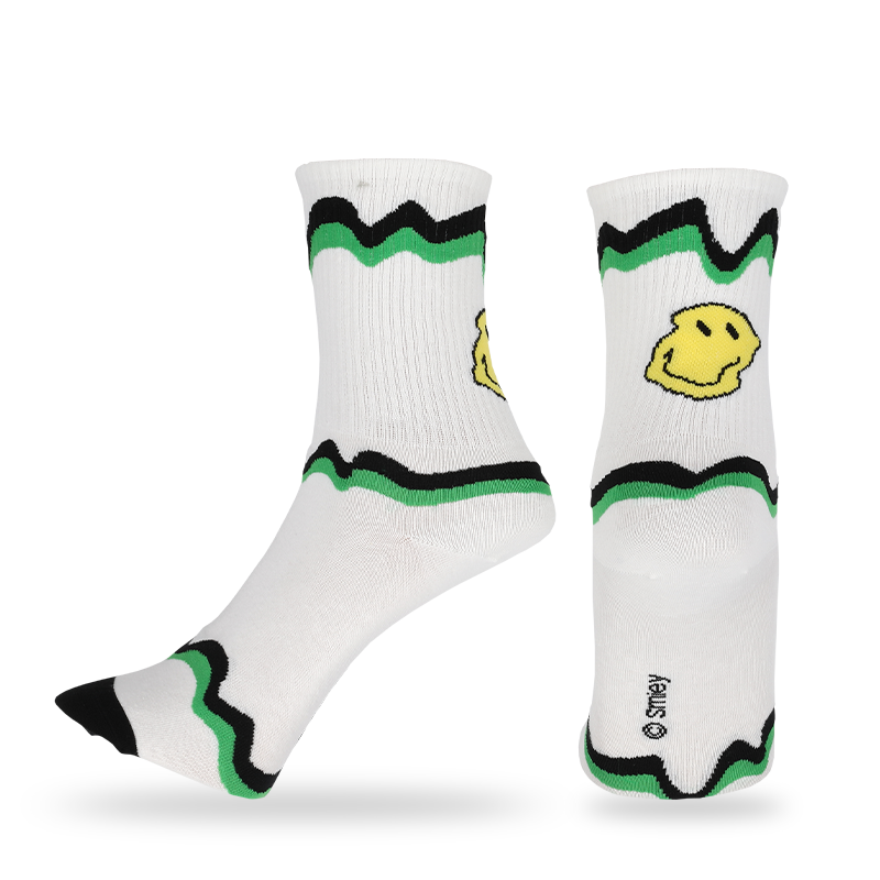 Mannen mode smiley emoji gezichten patroon kwart casual sokken, gemaakt van hoogwaardig katoen, dus sokken zijn zacht, comfortabel, duurzaam, ademend en warm.