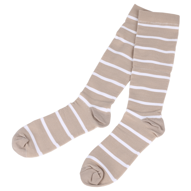 High performance nylon stripe varices druk compressie gezonde comfortabele kous