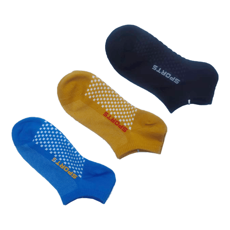 ODM dames ademende mesh wreef en geruit patroon massagezool enkelsneakersokken